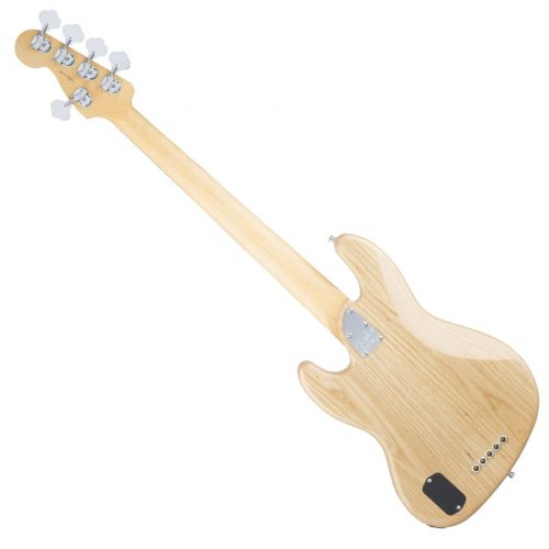 Fender American Elite Jazz Bass V 5-String Bass Guitar, Natural 2