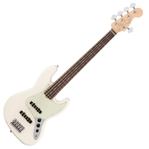 Fender American Professional Jazz Bass 5 String Guitar, Rosewood Fingerboard Olympic White Finish 1