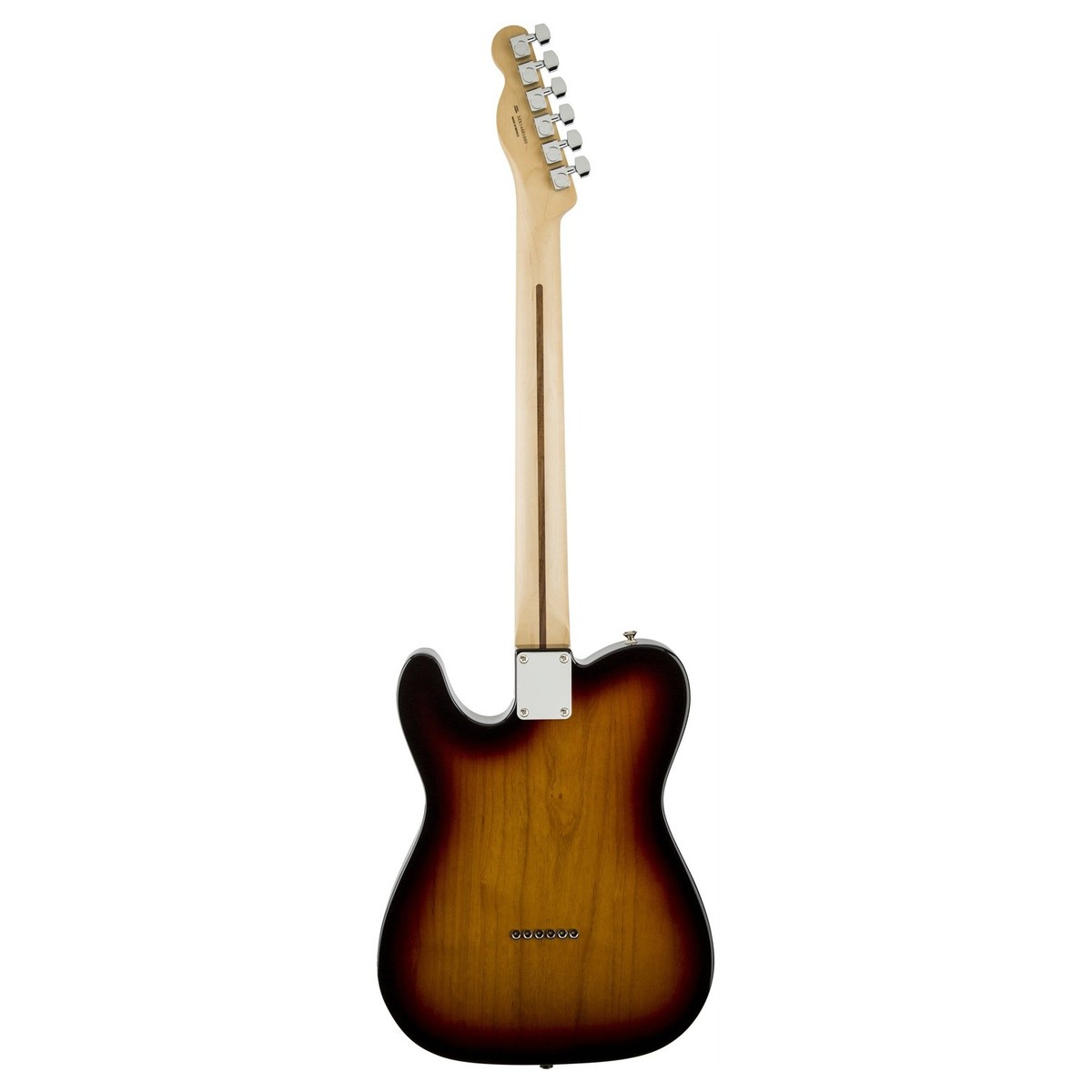 Fender Standard Telecaster Electric Guitar, Brown Sunburst Finish Back