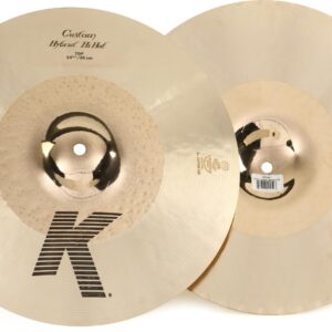 Zildjian K1224 Cymbal  14 14 K Custom Hybrid Hihat  Pair
