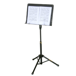Hercules BS408B Plus Music Stand Quik N EZ 3 Section with Foldable Desk