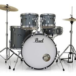 Pearl Roadshow 5 piece Drum Kit with Hardware Charcoal Metallic