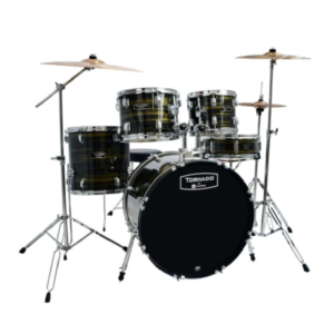 Mapex Tornado 5 pcs with Hardware Throne & Cymbals Brown Wood Grain TND5294FTCFJ Drum Set
