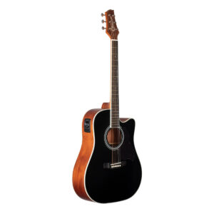 Granada, Acoustic Electric Guitar, Cut-Away with EQ, GS343D-CEQ-Black Matt