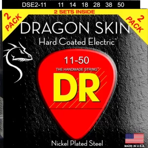 DR DSE 11 Electric Guitar Strings Dragon Skin .011-.050, Heavy Set 2