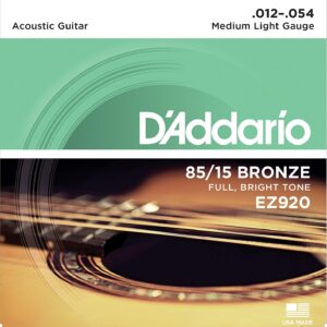 D’Addario EZ920 85/15 Bronze Acoustic Strings, Medium Light