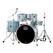 Mapex VE5294FTVJ Drum Set, Venus, 5 pcs, w/Hardware & Throne Aqua Blue Sparkle
